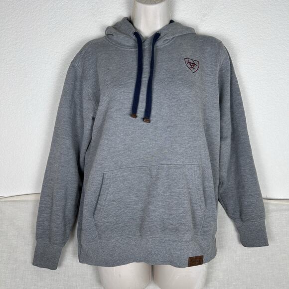 Ariat Chimayo Collection Thunderbird Hoodie Gray Centinela Arts Womens M - Picture 2 of 7